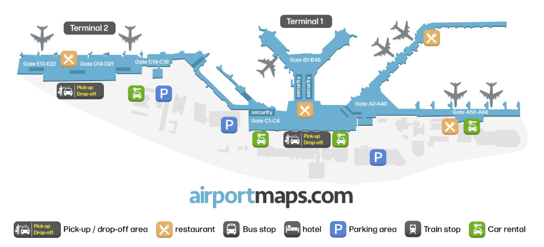 Frankfurt Airport Terminal Map